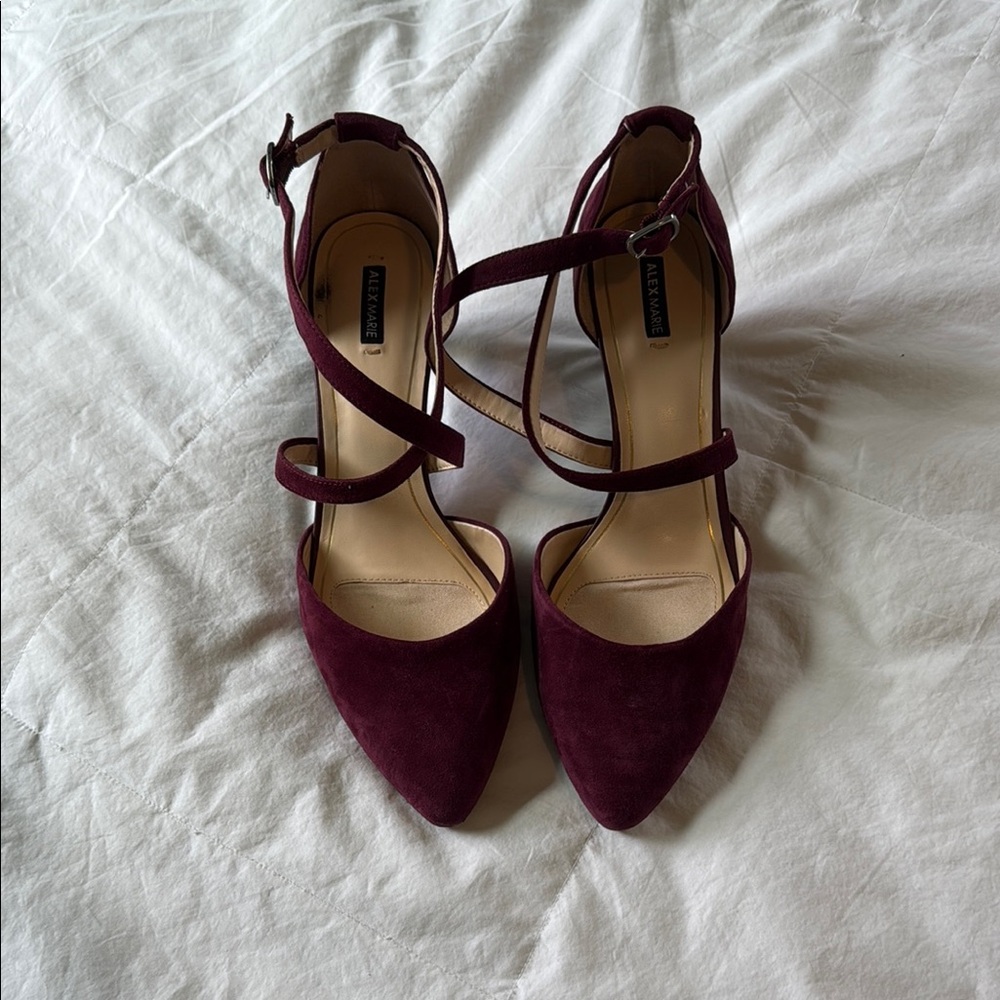 Alex Marie Purple and Pink Pointed-Toe Heels